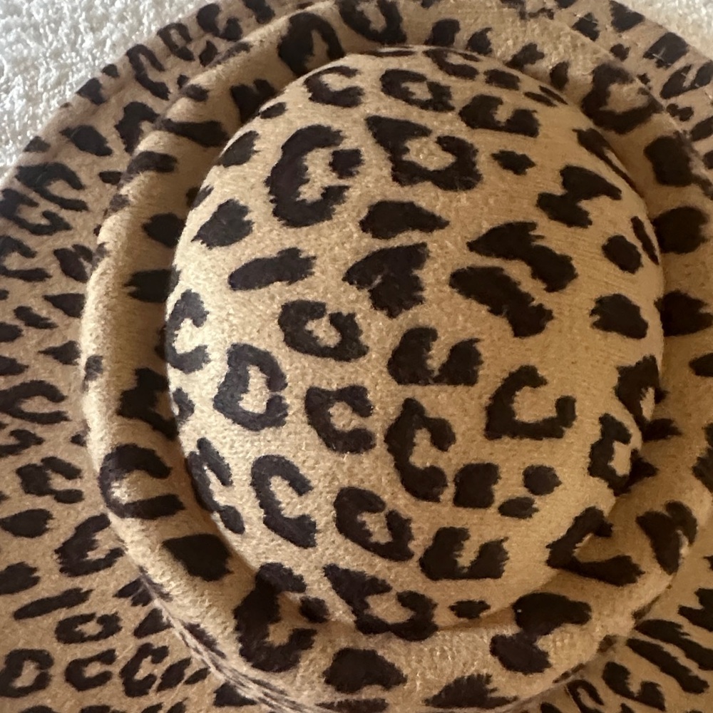 Leopard Print Wide Brim Hat - Women Accessories - Picture 5 of 8